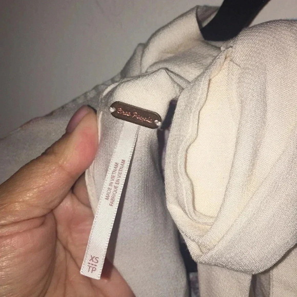 Free People Ivory Floral Tie Back Tunic Dress XS - Picture 5 of 6